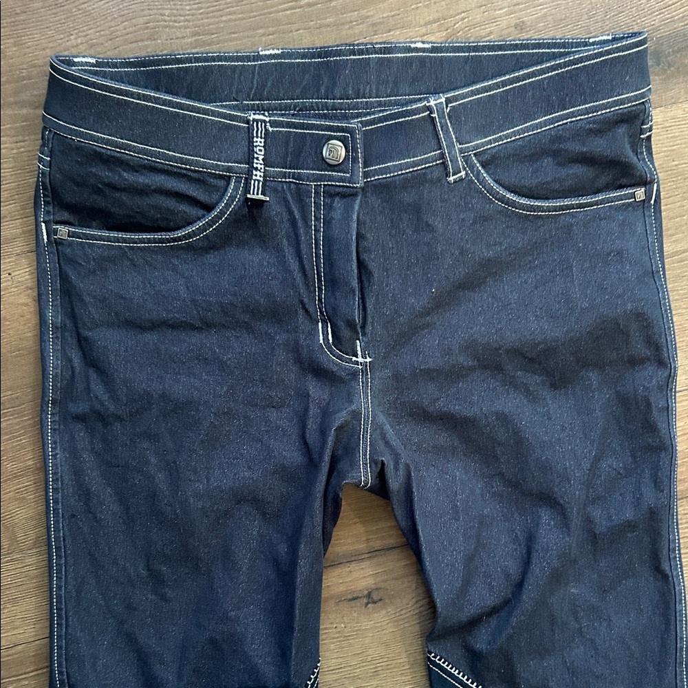 Romfh Black Straight Horse Riding Jeans with Contrast Stitching !! Size 30 - Picture 3 of 11